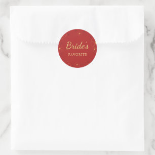 Adesivo Red Dourado Cherry Blossoms Goodie Bag Snack