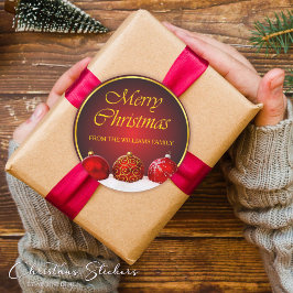 Adesivo Red & Dourado Holly Baubles Natal