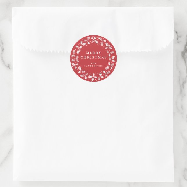Adesivo Red Felry Natal Holly Wreath Natal (Bolsa)