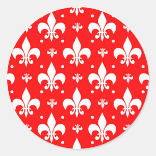 Adesivo Red Fleur-de-lis Design