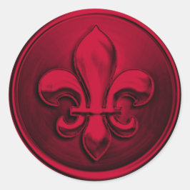 Adesivo Red Fleur de Lis Envelope Seal Emboscada