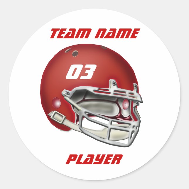Adesivo Red Football Helmet Sticker (Frente)