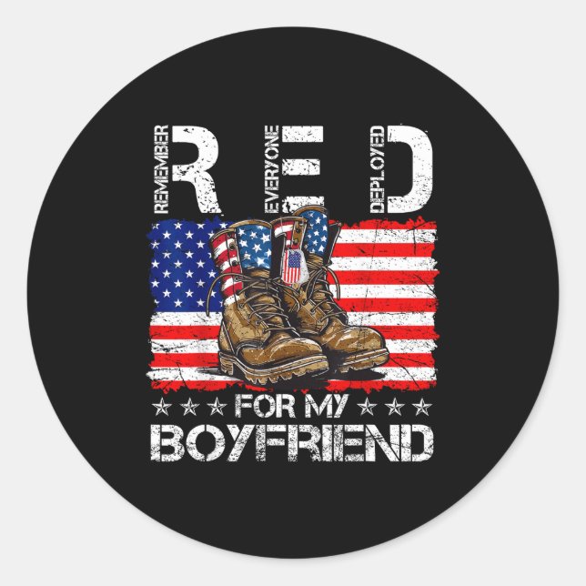 Adesivo Red friday for my boyfriend remember everyone depl (Frente)