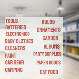 Adesivo Red Garage Organizando Vinhetas Personalizáveis