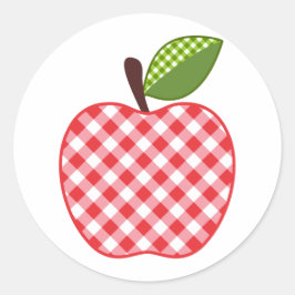 Adesivo Red Gingham Apple