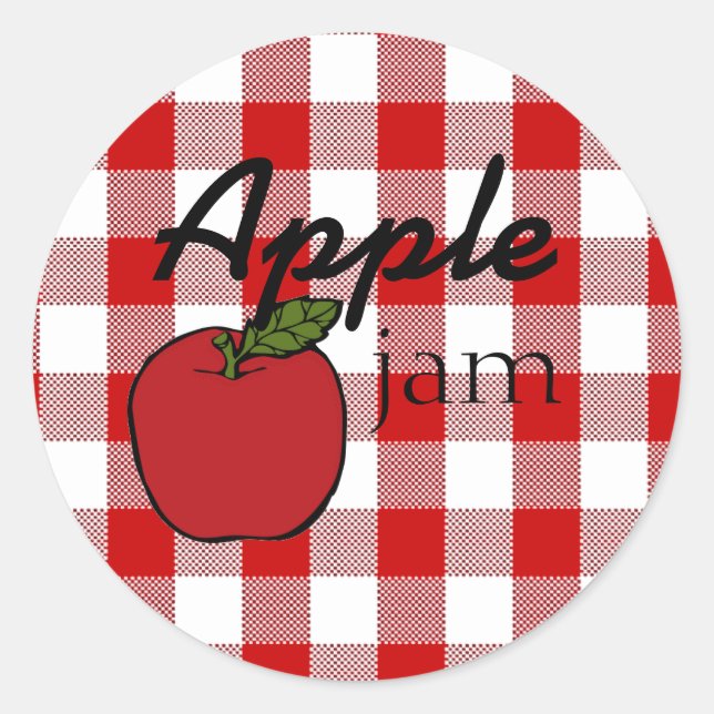 Adesivo Red Gingham Apple Jam (Frente)