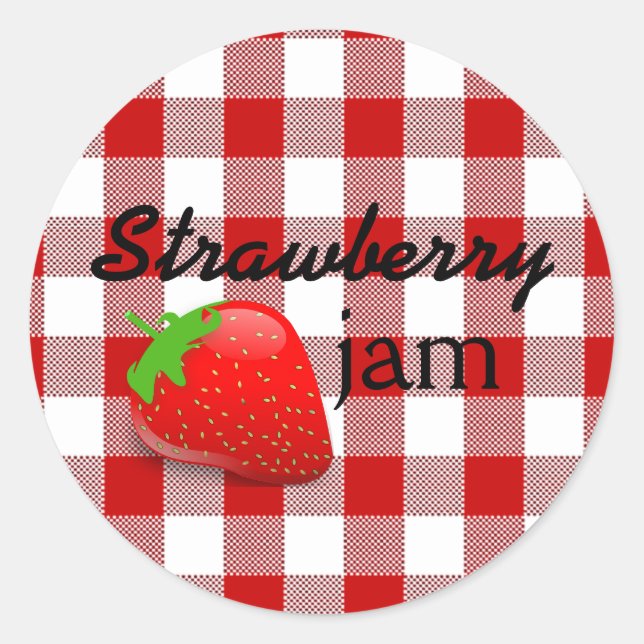 Adesivo Red Gingham-Strawberry Jam (Frente)