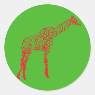 Adesivo Red Giraffe Stencil