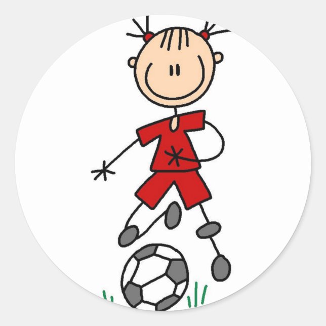 Adesivo Red Girls Soccer Sticker (Frente)