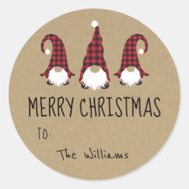 Adesivo Red Gnome Merry Christmas Sticker