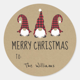 Adesivo Red Gnome Merry Christmas Sticker