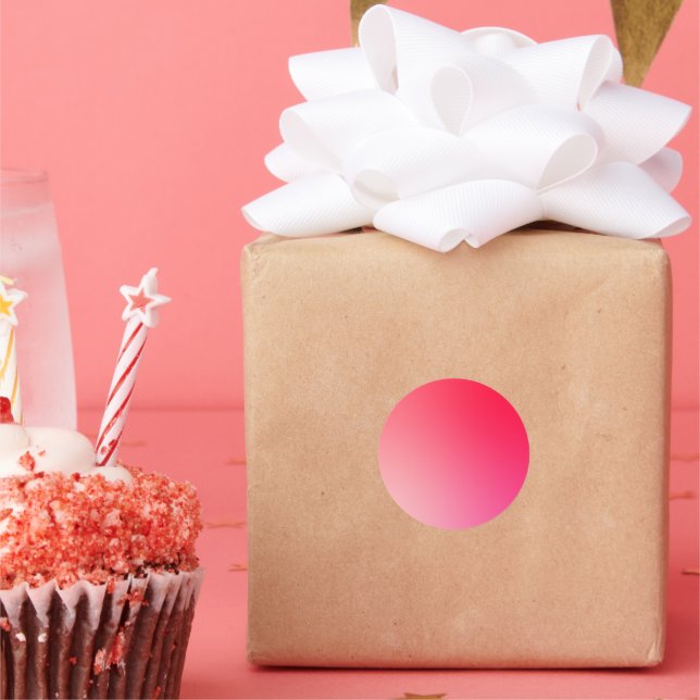 Adesivo Red Gradient Circle Vignette Abstract Design (Festa)