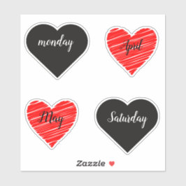 Adesivo Red Happy heart romance graphic