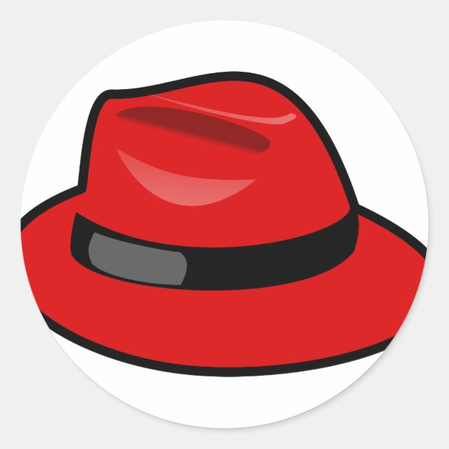 Adesivo Red Hat Fedora (Frente)