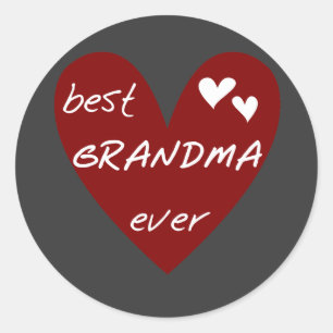 Adesivo Red Heart Best Grandma Ever T-shirts Dons
