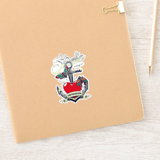 Adesivo Red Heart & Butterflies Studio Inking Art (Notebook)