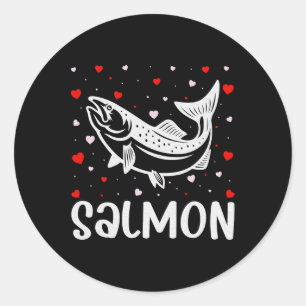 Adesivo Red Heart Cupid Love Graphic Salmon Lover Valentin