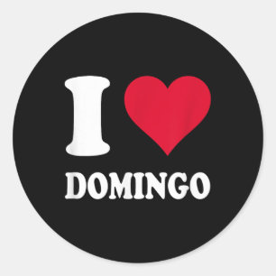 Adesivo Red Heart I Love Domingo