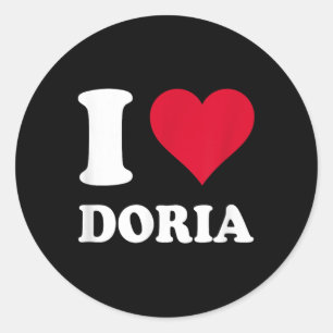 Adesivo Red Heart I Love Doria