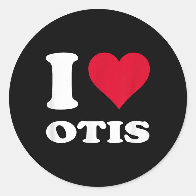 Adesivo Red Heart I Love Otis (Frente)