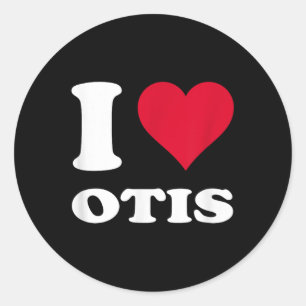 Adesivo Red Heart I Love Otis