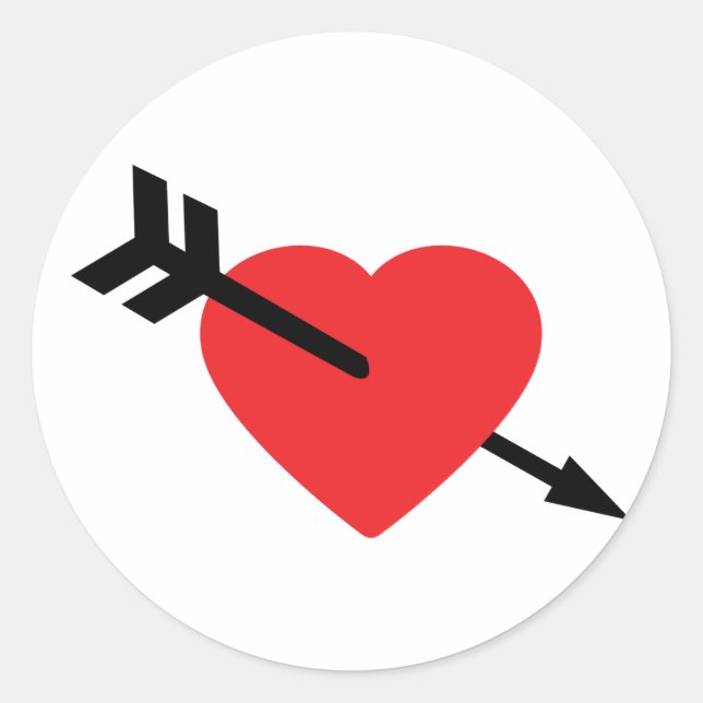 Adesivo Red Heart Love Arrow (Frente)