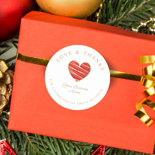 Adesivo Red Heart Love & Obrigados de apoio às pequenas e