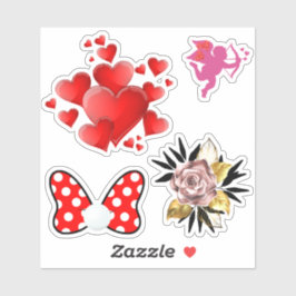 Adesivo Red heart vibrant red love