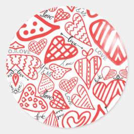 Adesivo Red Hearts Valentine's Day