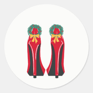 Adesivo Red High Heels com Wredies de Natal