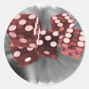 Adesivo Red High Roller Dice Las Vegas