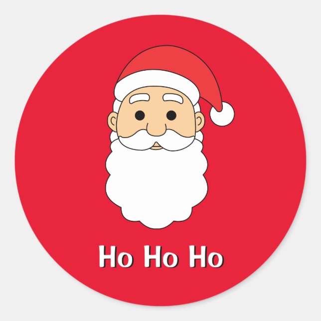 Adesivo Red Ho Ho Papai Noel Feliz Família de Natal (Frente)