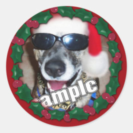 Adesivo Red Holly Frame para sua foto de Natal!