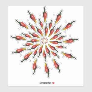 Adesivo Red Hot Chilps Mandala Art