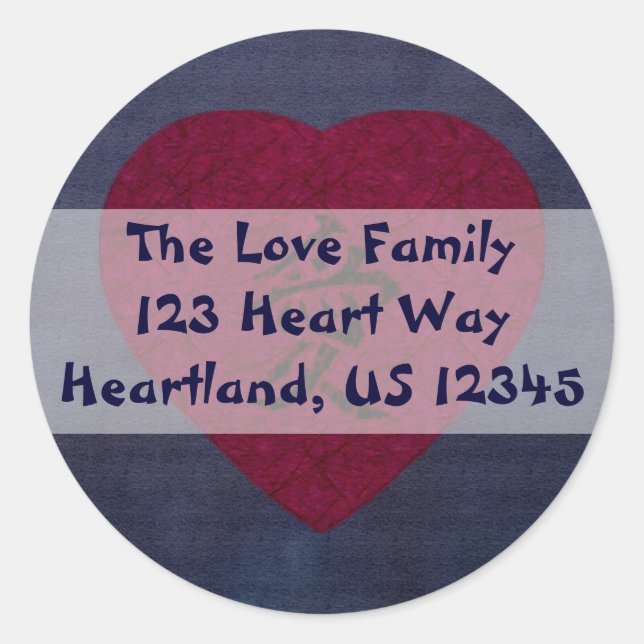 Adesivo Red Kanji Love Washi Heart (Frente)