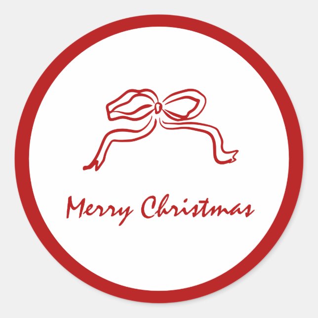 Adesivo Red Knot Modern Christmas (Frente)