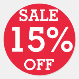 Adesivo Red label SALE 15% OFF Retail compro