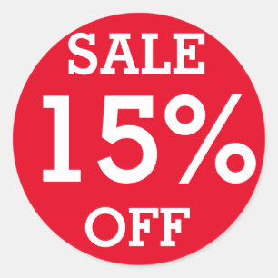 Adesivo Red label SALE 15% OFF Retail compro