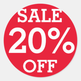 Adesivo Red label SALE 20% OFF Retail compro