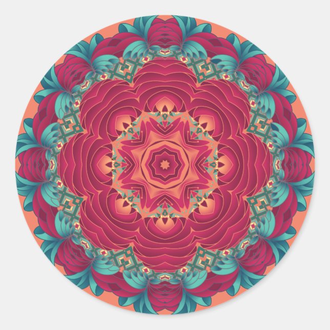 Adesivo Red Lotus Mandala (Frente)