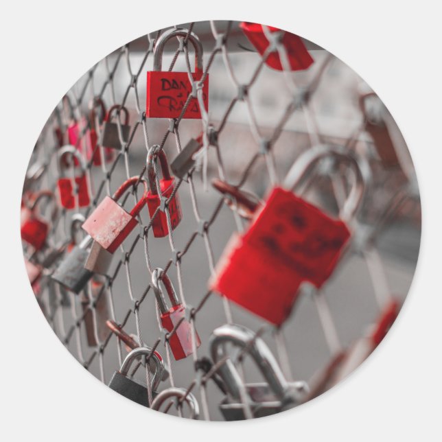 Adesivo Red Love Padlocks (Frente)