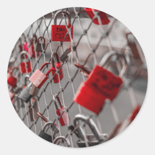 Adesivo Red Love Padlocks
