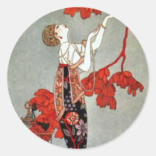 Adesivo Red Madame Art Deco Design