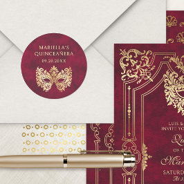 Adesivo Red Mascarada Mask Elegante Quinceanera