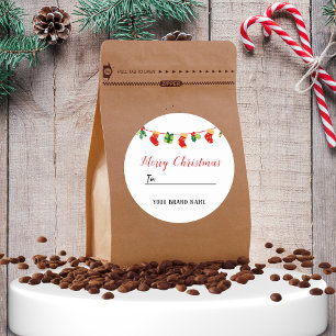 Adesivo Red Merry Christmas business Sticker