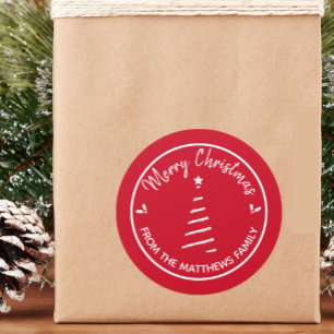 Adesivo Red Merry Christmas from Custom Name Sticker