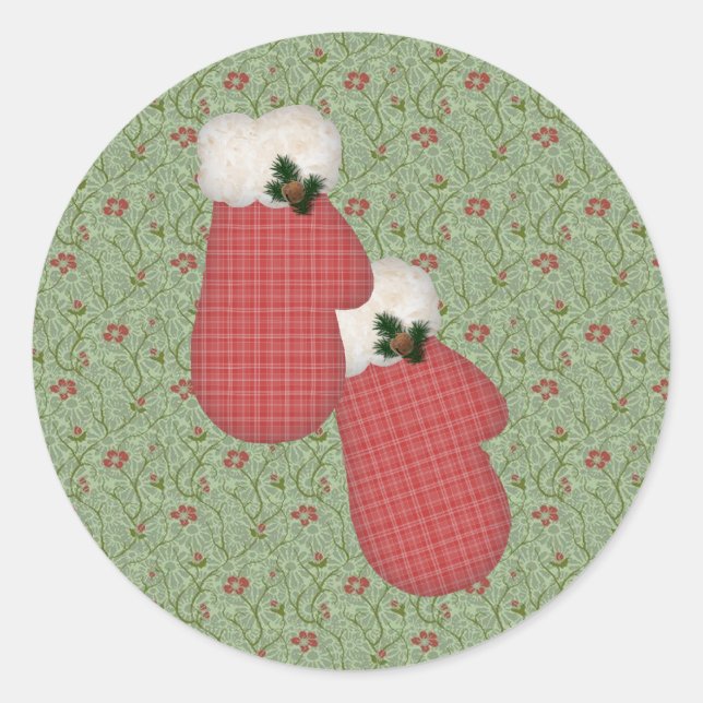 Adesivo Red Mittens Winter Sticker (Frente)