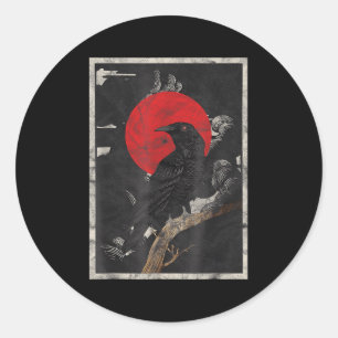 Adesivo Red Moon Raven Black Crow