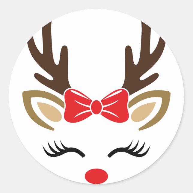 Adesivo Red Nose Reindeer (Available in a matte or glossy finish
Choose between 7 different shapes)