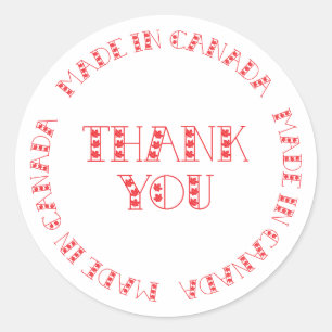 Adesivo Red Obrigado Fez No Canadá